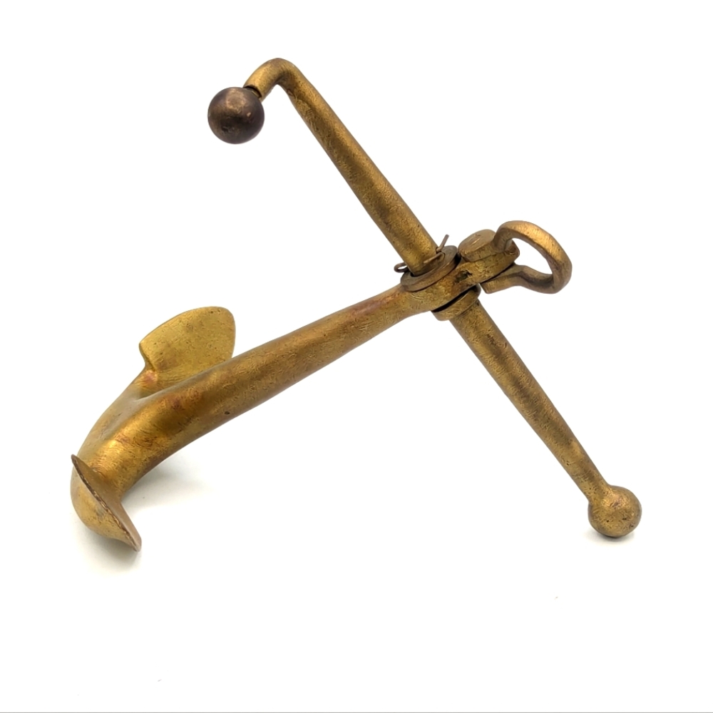 Vintage Brass Anchor Nautical Marine Theme Paperweight